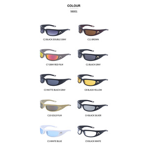 Lunettes de soleil sportives Y2K <span class=keywords><strong>Steampunk</strong></span> UV400 à monture intégrale non polarisées pour adultes unisexes, sports de plein air et conduite, vente en gros transfrontalière - Product Image 4