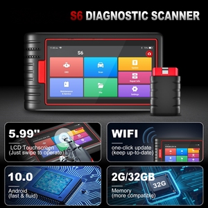 Cho S6 Xe Chuyên Nghiệp chẩn đoán Mã Reader với 6 inch màn hình LCD OBD2 cho máy quét cho 12V xe - Product Image 2