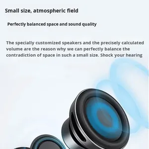 Портативная беспроводная колонка-сабвуфер в металлическом корпусе («стальная пушка») для автомобиля и улицы, со встроенным аккумулятором, для прослушивания музыки с телефона - Product Image 2