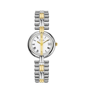 Reloj elegante para mujer con esfera redonda de estilo vintage y correa de acero sencilla. - Product Image 4