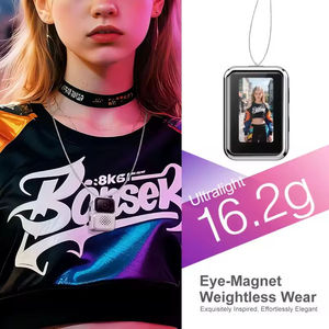 4K WiFi Necklace <b>Mini</b> <b>Camera</b> 1.47 Inch Screen IP67 Waterproof Magnetic Lanyard Wearable POV Video Recorder Support MicroSD Card - Product Image 5