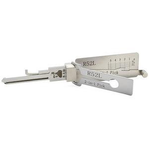 Set Pembuka Kunci Lishi R52L 2 in 1 Pembaca Kunci Pembuka Kunci untuk Kunci Pintu Rumah Hunian Perlengkapan Tukang Kunci Baja Tahan Karat - Product Image 6