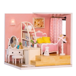 KNWOME Kit de maison de poupée miniature en bois 1:24, design 3D fait main, cadeau idéal pour les adolescentes avec une chambre de rêve, Know Me - Product Image 1