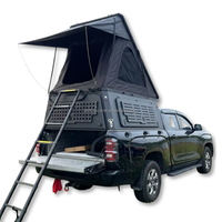 Tente de toit personnalisée en alliage d'aluminium imperméable pour 2-3 personnes, pour SUV, véhicule tout-terrain, pick-up, y compris échelles et poteaux
