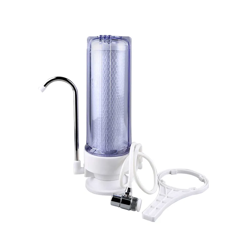 Countertop Alkaline Water Filter Purifier With 10 Inch Clear Housing Single Counter Top Water Filter