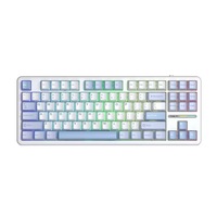 AULA F87 Keyboard Gaming Plastik Ergonomis Profesional Nirkabel dengan Lampu Latar RGB Baru 87 Tombol Kustom DIY Hot-Swap Plug