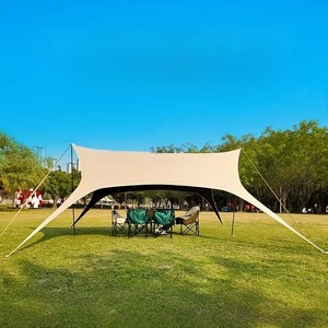 Toldo Negro Tipo Cola <span class=keywords><strong>de</strong></span> Golondrina, Impermeable, para Acampar al Aire Libre, Protección Solar y Contra la Lluvia, Toldo <span class=keywords><strong>de</strong></span> Goma Negra Reforzada - Product Image 2