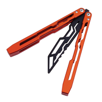 Couteau de chasse d'extérieur pour débutants TGZUO, couteau pliant en alliage d'aluminium, couteau utilitaire d'entraînement EDC