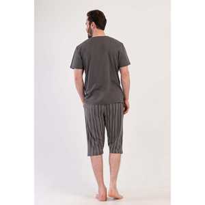 ชุดเซ็ตแขนสั้นสไตล์วินเทจสำหรับผู้ชาย พร้อมกระเป๋า ระบายอากาศได้ดี คอกลม และลายพิมพ์ - Product Image 1