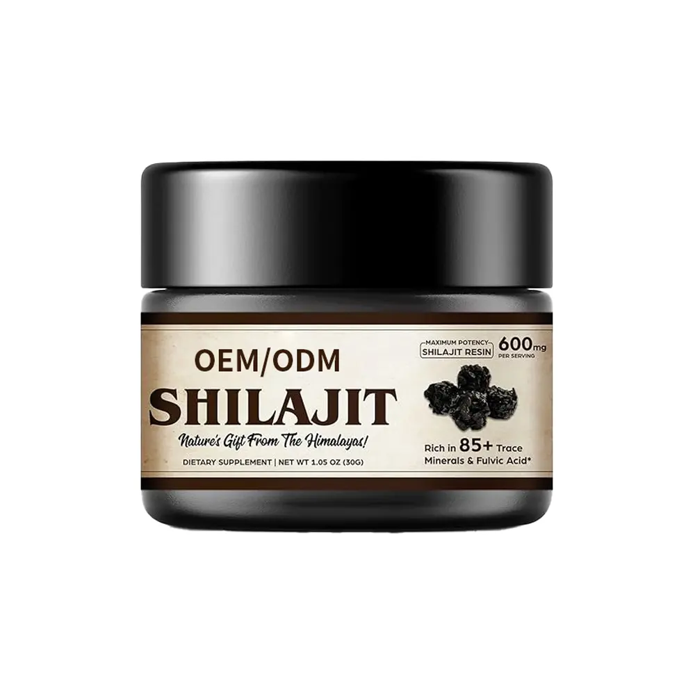 Résine Shilajit de qualité supérieure avec acide fulvique riche en provenance de l'Himalaya en Inde, disponible en marque privée et emballage