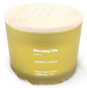 Fournitures de bougies en cire de soja en gros, en stock et au détail, avec couvercle en bois de luxe, 3 mèches, pot en verre givré parfumé - Product Image 6