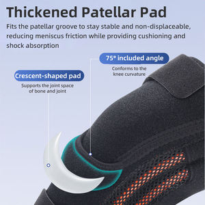 Genouillère de compression personnalisée avec coussinets en silicone confortables et stabilisateurs latéraux pour la tendinite et l'arthrite - Product Image 5