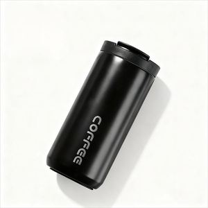 Taza de Café Reutilizable Ecológica de Acero Inoxidable con Aislamiento Térmico de 6-12 Horas, Termo para Bebidas Calientes y Frías con Recubrimiento en Polvo, Diseño Recto - Product Image 5