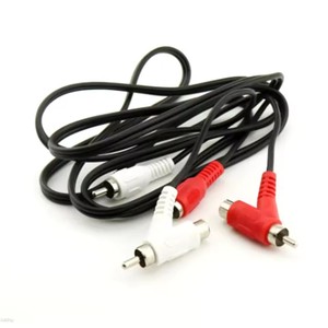 Câble de connecteur stéréo audio RCA 2 mâle à mâle + femelle Piggy Back 2RCA mâle à 2 femelle 1/2 Lotus Audio Line Lotus Wire Cable - Product Image 6