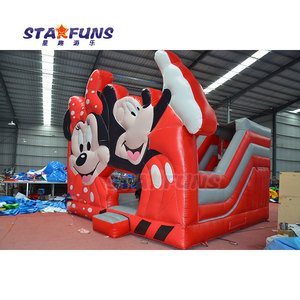 Château gonflable personnalisé <span class=keywords><strong>Mickey</strong></span> <span class=keywords><strong>et</strong></span> <span class=keywords><strong>Minnie</strong></span> pour enfants, en PVC, avec toboggan intégré - Product Image 2