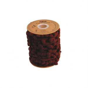 Nastro Ilan Pom Pom Larghezza 2 Cm, 1M, Colore Caffè, per Decorazioni Artigianali - Product Image 1