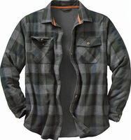 Blouson Bomber Homme Formel Zippé en Flanelle à Carreaux Doublé Polaire Chaud Automne, Qualité Supérieure, Personnalisable, Vente en Gros
