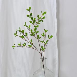 하이 퀄리티 인공 플라스틱 <span class=keywords><strong>Alocasia</strong></span> 잎 가지 식물 결혼식 파티 가정 장식을위한 가짜 긴 줄기 녹지 - Product Image 4