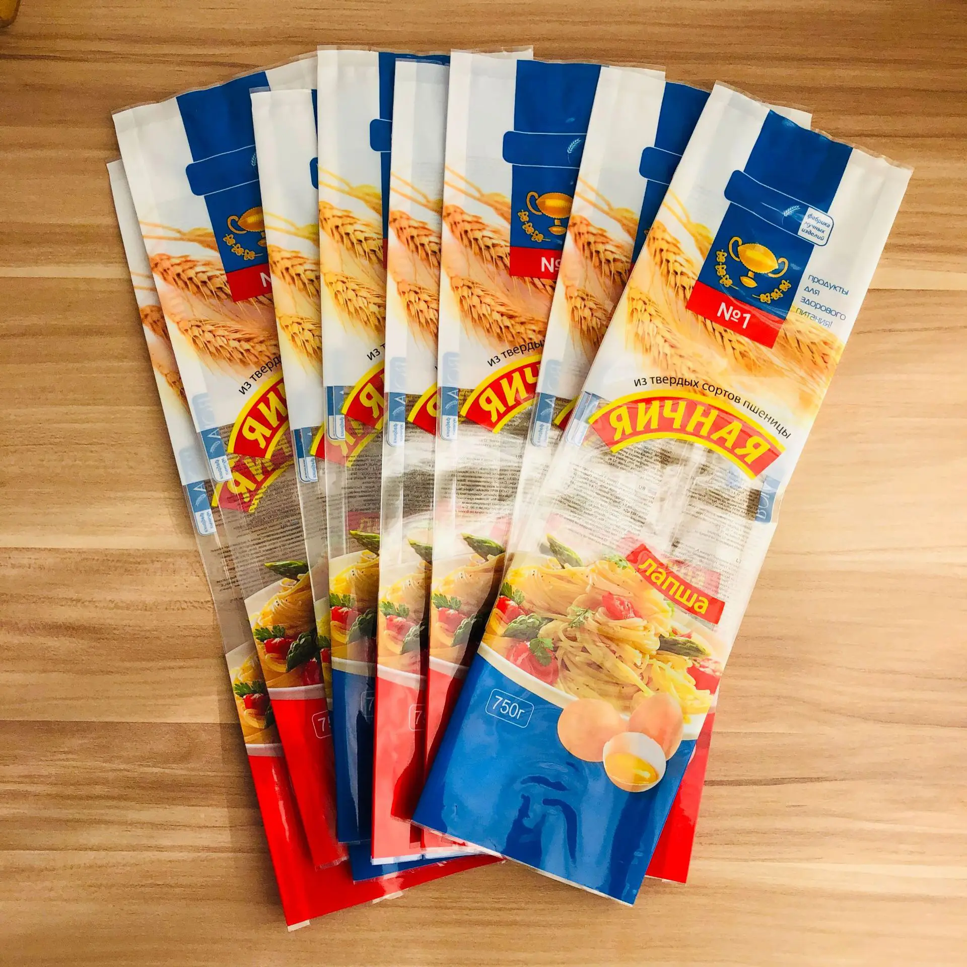 Alta Qualidade Personalizada Food Grade Filme Plástico Grain Noodle Em Pó Macarrão De Trigo Alimentos Macarrão Pastapackaging Spaghetti Bag