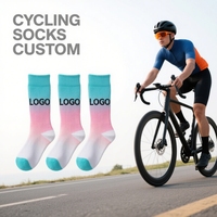 Chaussettes de cyclisme personnalisées en gros, haute qualité, unisexe, printemps, épaisses, en nylon et coton, chaussettes de sport respirantes, écologiques, OEM