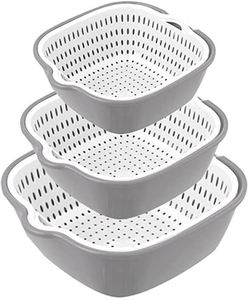 Vegetable Washing <b>Baskets</b> Kitchen Fruit <b>Baskets</b> Multi-layer <b>Stackable</b> Vegetable Sinks Washing Fruits Vegetables Colander - Product Image 4