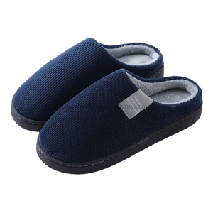 Spring and Autumn Cotton Slippers Winter Warm Indoor Home <b>Shoes</b> for Household Couples Anti Wool Slippers for Men - Product Image 1
