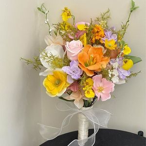 <span class=keywords><strong>Bouquet</strong></span> <span class=keywords><strong>de</strong></span> Mariage Artificiel Style Frais, <span class=keywords><strong>Bouquet</strong></span> <span class=keywords><strong>de</strong></span> Mariée Lumineux pour Mariage, Saint-Valentin, <span class=keywords><strong>Rose</strong></span>, Cadeau pour Petite Amie, Fournitures <span class=keywords><strong>de</strong></span> Fiançailles - Product Image 5