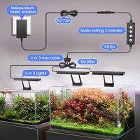 Lampe LED à clipser pour aquarium, contrôleur multi-canaux, éclairage écologique 24/7, modes DIY (Lève-ciel/Clair de jour/Lueur de lune)