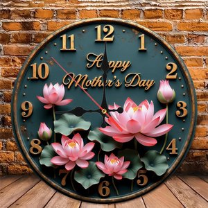 Round Wooden <b>Wall</b> <b>Clock</b> 25cm <b>Silent</b> Non Ticking Home Decor <b>Clock</b> - Product Image 3