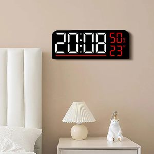Factory's New Modern LED LUMINOVA Brightness Adjustable Timer Alarm Digital Table Wall <b>Clock</b> Square Shape <b>Battery</b> Operated ABS - Product Image 3