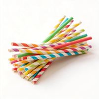 Pailles en papier télescopiques entièrement biodégradables de 12 mm et 6 mm pour boissons, en gros, pour emballage en boîte