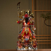 Statue de Bouddha Guan Gong peinte à l'or, décoration d'intérieur, statue de Bouddha, sculpture du Dieu de la Porte Guan Yu pour la maison