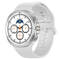 Montre connectée HD8C avec lunette rotative, appels, fréquence cardiaque réelle, compteur de pas, suivi du sommeil, sports de plein air, chargeur sans fil, silicone et titane