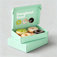 Boîte d'emballage pour macarons en carton de haute qualité avec impression de logo personnalisé, effet holographique en relief et finition mate, type boîte avion