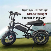 Vélo de montagne électrique pliable à moteur central en acier haute teneur en carbone de 16 pouces, moteur arrière sans balais de 500 W, batterie au lithium 48 V 10,5 Ah