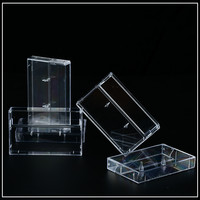 Boîtes de protection vides en gros, étuis de rangement en plastique transparent pour cassettes audio, boîtes extérieures pour bandes magnétiques