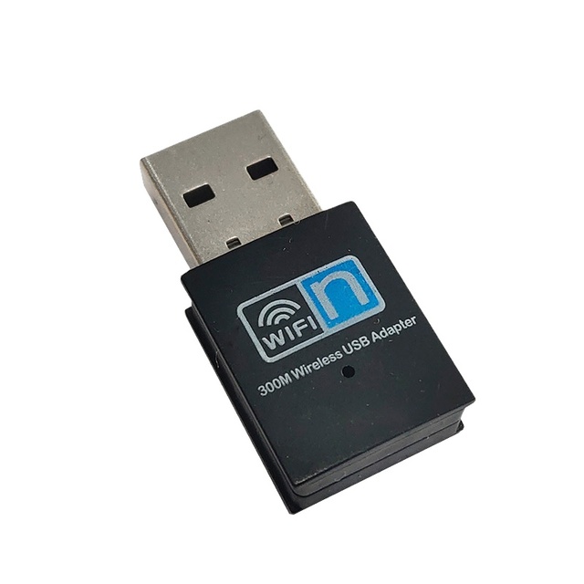 300Mbps WiFi Adapter, External USB Wireless Network Card Adapter, 2.0 USB Chipset, Suitable for Laptops