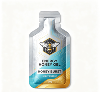 Sachets en aluminium en forme de bouteille pour nutrition sportive, avec logo, taille et couleur personnalisés, pour gel énergétique au miel, emballage individuel
