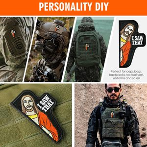 I Saw That <b>Patch</b> 1Pc Hook And Loop Tactical Morale <b>Patch</b> Embroidered Meme For Backpacks Vests <b>Jackets</b> - Product Image 3