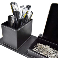 Organizador de Escritorio de Cuero PU para Oficina, Hogar, Herramientas, Documentos, Archivos, Juego de Cajas Personalizadas