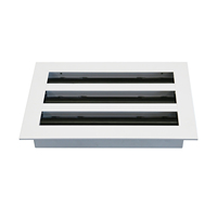 Diffuseur d'air moderne à fentes linéaires en aluminium, design fin, débit d'air réglable, grille décorative pour CVC, pour mur et plafond