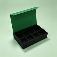 Boîte cadeau magnétique rigide violette avec insert intérieur, logo personnalisé imprimé, pour coffret cadeau cosmétique ou parfum, emballage de luxe de marque