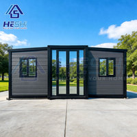 Maison conteneur préfabriquée isolée extensible de 20 pieds et 40 pieds, 1, 2, 3, 4 ou 5 chambres, de luxe, transportable, pour construction résidentielle