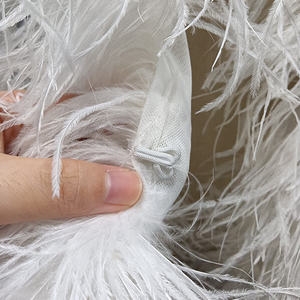 2025 <span class=keywords><strong>donna</strong></span> soffice <span class=keywords><strong>giacca</strong></span> corta di pelliccia di piume Sexy vedi attraverso la maglia estiva <span class=keywords><strong>Cardigan</strong></span> di piume di struzzo - Product Image 5