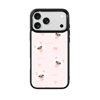 Coque de téléphone AG Feeling Black Edge avec motif chat mignon doré pour iPhone 17, 17 Pro Max, 16 Pro, 15, 15 Pro Max – Coque magnétique