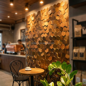 Paneles de Madera Natural de Lujo, Mosaico de Madera Moderno, Diseño de Azulejos de Madera 3D para Revestimiento de Paredes, Personalizable en Cualquier Forma - Product Image 3