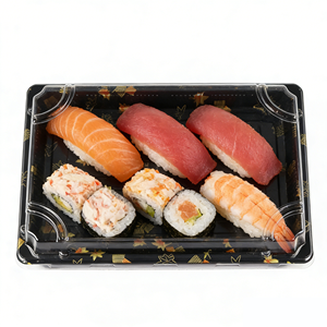 Caja de Plástico Rectangular Transparente Desechable Personalizada con Tapa para Llevar, Bandeja para <span class=keywords><strong>Sushi</strong></span> - Product Image 3