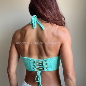 ชุดบิกินี่เซ็กซี่แบบสั่งทำพิเศษ ชุดว่ายน้ำชายหาด ปักมือ โครเชต์ เสื้อบิกินี่เซ็กซี่ ชุดว่ายน้ำแบบผูกเชือกสำหรับผู้หญิง - Product Image 5