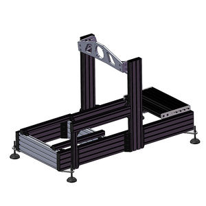 Setir Balap Aluminium OEM Seri 40 Braket Jok Hitam Simulator Mobil Dalam Ruangan Rig Permainan Balap Simulasi Aluminium Ekstrusi - Product Image 2