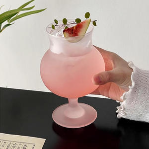 495ml di boccali di birra rosa tulipano di alta estetica bicchieri grandi boccali di birra a stelo corto - Product Image 5